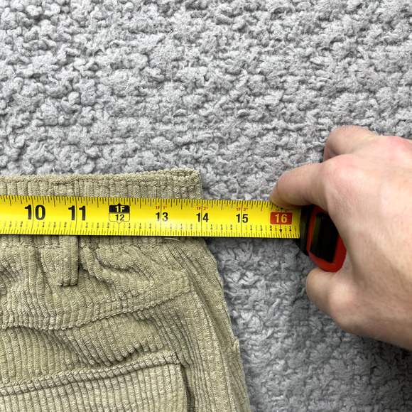 Hunter & Brown Corduroy Pants Womens M Brown Wide Leg Baggy Cargo Retro - Picture 9 of 13